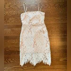White floral lace dress